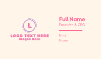 Cute Toddler Pastel Letter Business Card Design