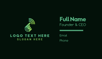 Green Hand Signal Business Card