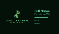 Green Hand Signal Business Card Design