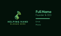 Green Hand Signal Business Card Image Preview