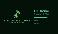 Green Hand Signal Business Card Image Preview