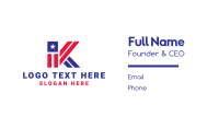 Patriotic Letter K Business Card