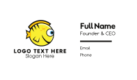 Round Yellow Fish Business Card Design
