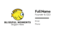 Round Yellow Fish Business Card Image Preview