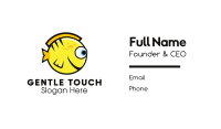 Round Yellow Fish Business Card Image Preview