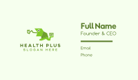 Green Origami Chameleon Business Card