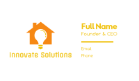 Orange House Bulb Business Card Design