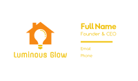 Orange House Bulb Business Card Image Preview