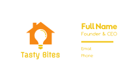 Orange House Bulb Business Card