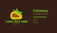 Tropical Papaya Business Card Design