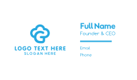 Blue Cloud G Business Card Design