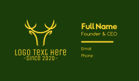 Christmas Deer Head Business Card Design