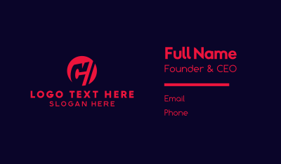 Red Circle Letter C  Business Card Image Preview