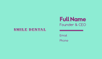 Bold Business Card example 2