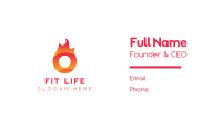 Flaming Ring Letter O Business Card