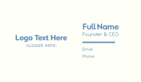 Baby Boy Text Font Business Card