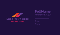 Colorful Abstract Pixel Business Card
