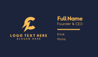 Lightning Letter C Business Card Design