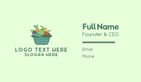 Vegetable Grocery Basket Business Card