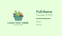 Vegetable Grocery Basket Business Card