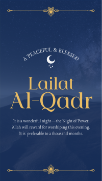 Peaceful Lailat Al-Qadr Instagram Reel Image Preview