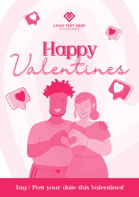 Couple Heart Sign Valentines Day Poster