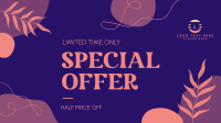 Organic Abstract Special Offer Facebook Event Cover