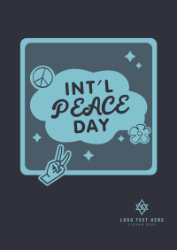 Peace Day Text Badge Poster