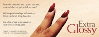 Retro Manicure Ad Facebook Cover Image Preview