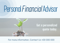 Financial Advisor Postcard Design