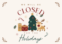 Closed for the Holidays Postcard