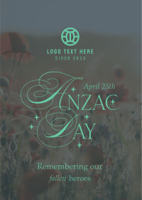 Anzac Day Remembrance Flyer