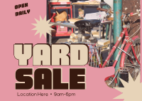 Quirky Yard Sale Postcard Image Preview