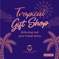 Beach Travel Souvenirs Instagram Post Design