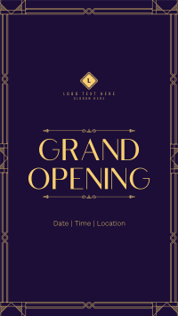 Art Deco Grand Opening Facebook Story