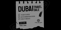 Dubai Travel Destination Twitter Post