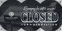 Minimalist Closed Remodeling Twitter Post