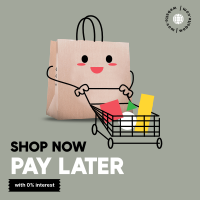 Cute Shopping Bag Instagram Post