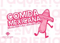 Mexican Comida Postcard