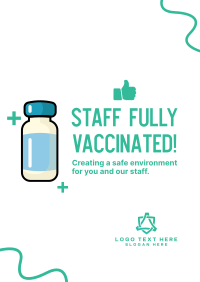 Vaccinated Staff Announcement Poster