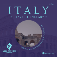 Italy Itinerary Instagram Post