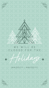 Ornamental Holiday Closing Facebook Story Design