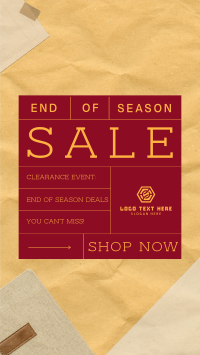 Minimal Conservative Season End Sale TikTok Video Design