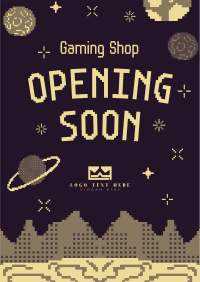 Pixel Space Shop Opening Poster