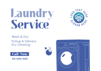 Laundry Service Postcard