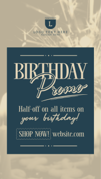 Elegant Birthday Promo Instagram Story