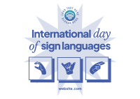 International Day of Sign Languages Postcard Design