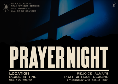 Modern Prayer Night Postcard Image Preview