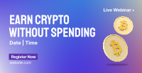 Earn Crypto Live Webinar Facebook Ad