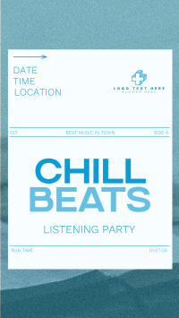 Minimal Chill Music Listening Party Facebook Story